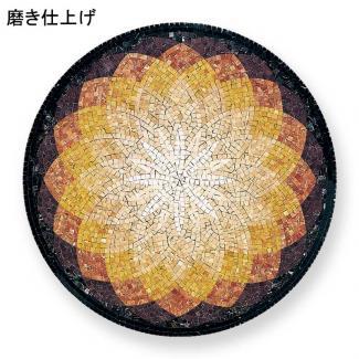 石材:大理石モザイク パターン1000丸 磨き design-447(14447ZKT)