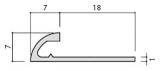 リクシル(INAX) 装飾見切り材 (壁用) 壁見切りR 6 シルバー(S) SM-2700R/S-6 (21848TMN)