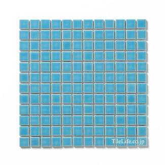 モザイクタイル:モザイクタイル 23角平 スカイブルー系(¥500/シート以下)(26511SMY)
