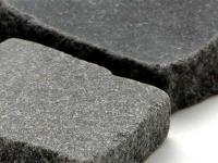 アンティーク加工 黒御影 乱形 リサイクル石材 (29937KOM)