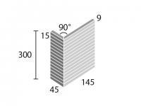 役物タイル ライナー (145+45)×15 90°曲(接着) 表面紙貼り 807 (42380KWA)