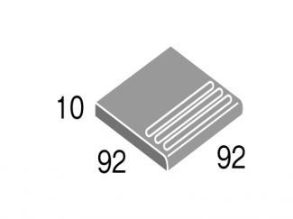 ブランドタイル:役物タイル 赤レンガタイル 100mm角階段 8(43403KWA)
