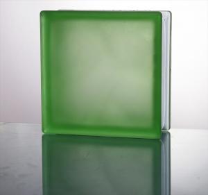 ガラスブロック ミスティクラウディシリーズ 190mm角×80mm厚 Green ケース販売 限定品