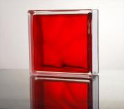 ガラスブロック インカラーシリーズ 190mm角×80mm厚 Red (44341JNO)