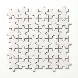 モザイクタイル パズル 47角(異形状) 表面紙張り ホワイト系(1) (￥1000/シート以下)
