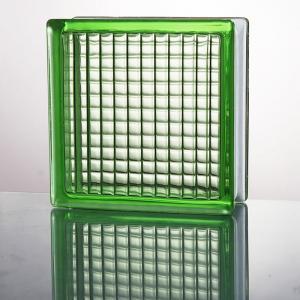ガラスブロック パラレルシリーズ 190mm角×80mm厚 Green 限定品