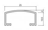 リクシル(INAX) 装飾見切り材 (壁用) 壁見切りU 25 シルバー(S) SM-2700U/S-25 (51585TMN)