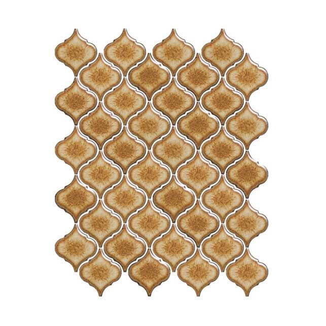 名古屋モザイク工業 モザイクタイル コラベル 施釉タイプ 64×56異形(ランタン形状)Aパターン [紙貼り] NLA-11A